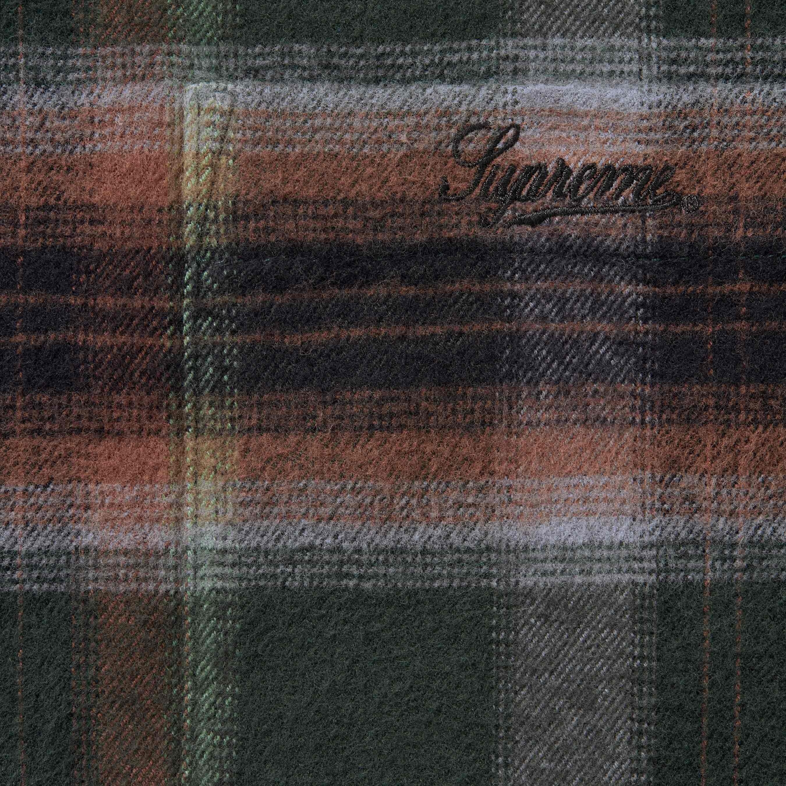 Shadow Plaid Flannel Zip Up Shirt view 8